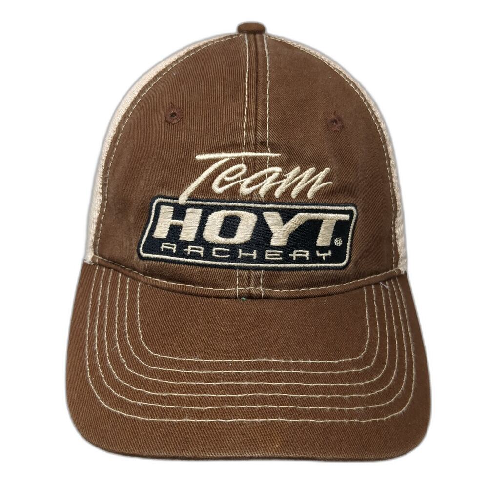 Team Hoyt Archery Snapback Trucker Hat Brown One Size Adjustable Embroidered